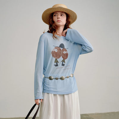 Retro Western Printed Oversized Shirt