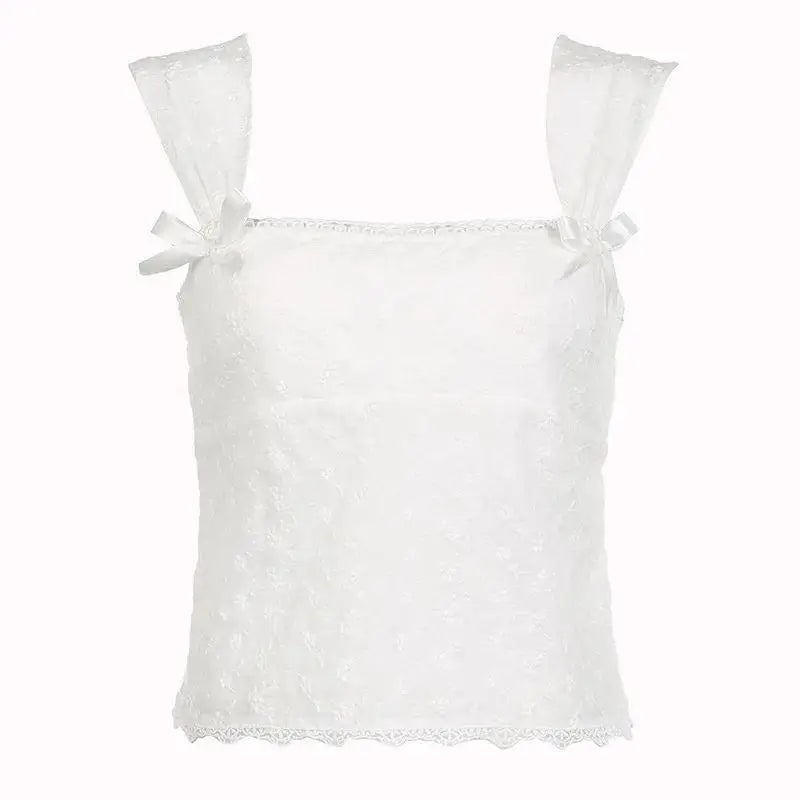Coquette White Backless Top