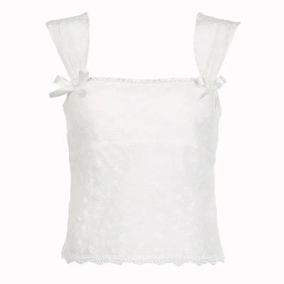 Coquette White Backless Top