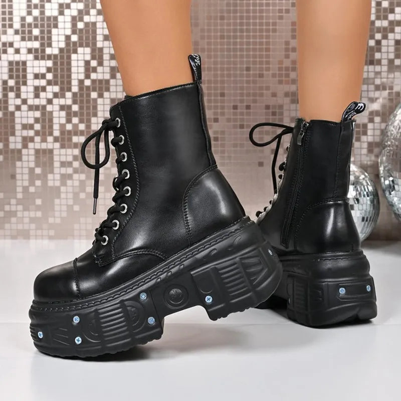 Grunge Ankle Black Boots