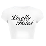 Y2K Locally Hated Crop Top
