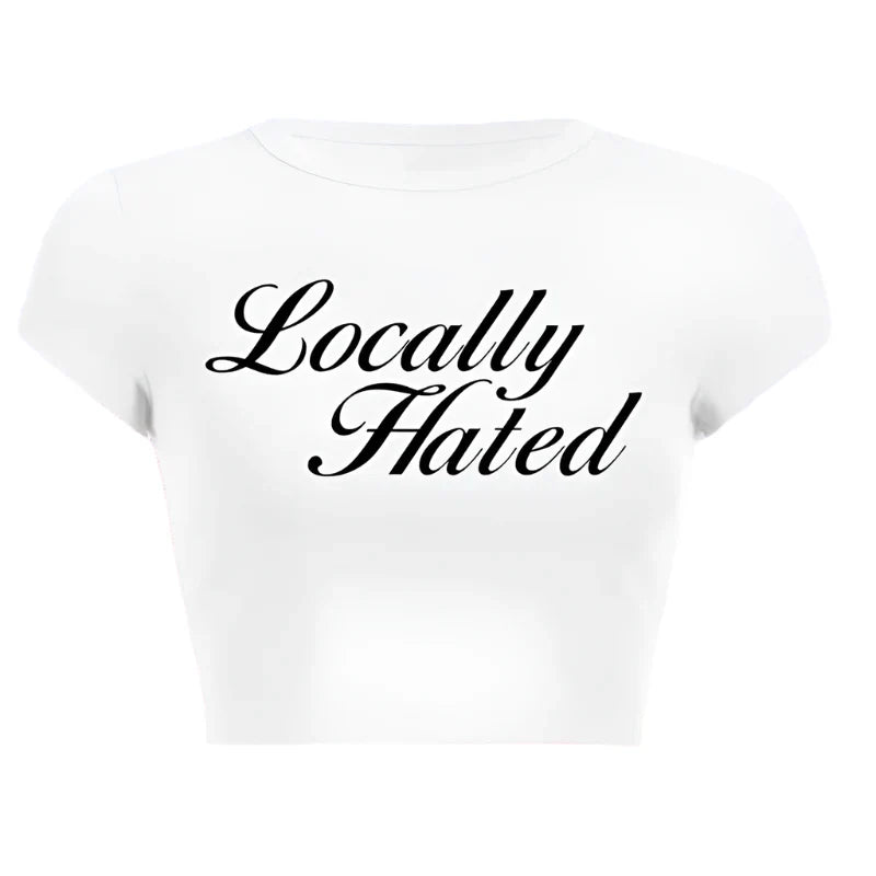Y2K Locally Hated Crop Top