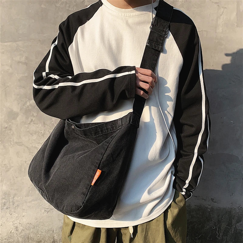 Vintage Denim Shoulder Bag