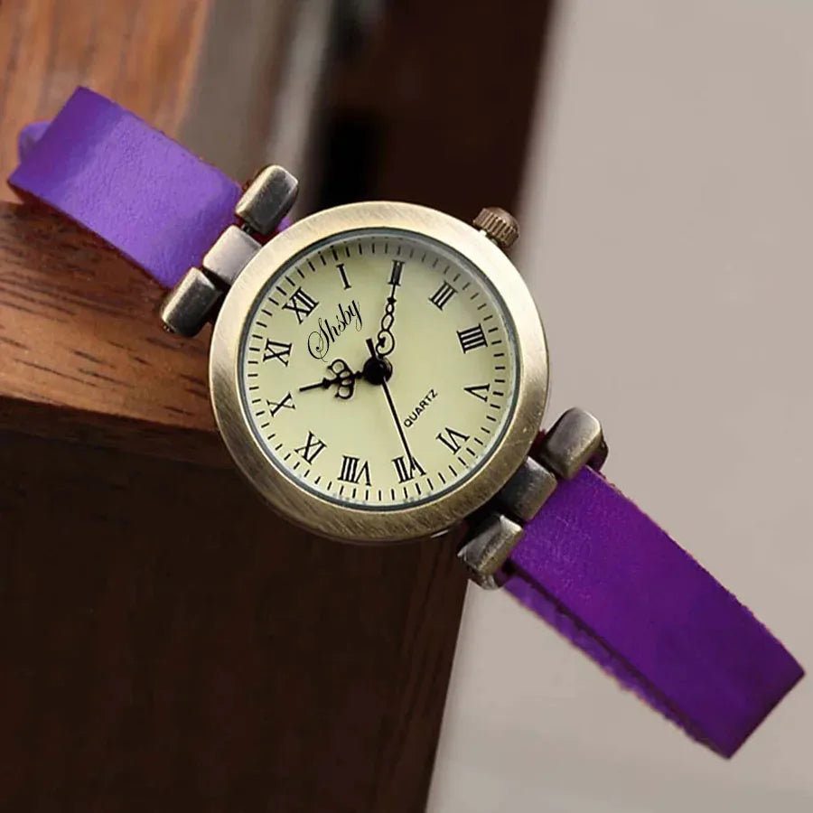 Vintage Bronze Leather Watch
