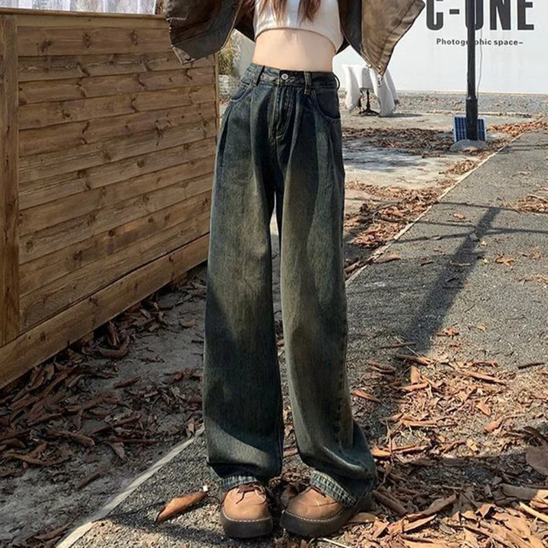 Warm Wide Leg Thermal Jeans