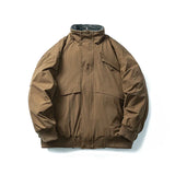 Faux Fur Thicken Cargo Puffer Jacket