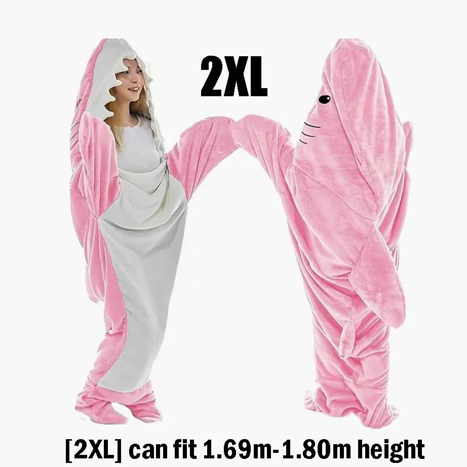 Cartoon Shark Blanket Hoodie