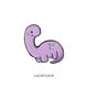 Recreational Pixel Style Dinosaur Carton Metal Brooch