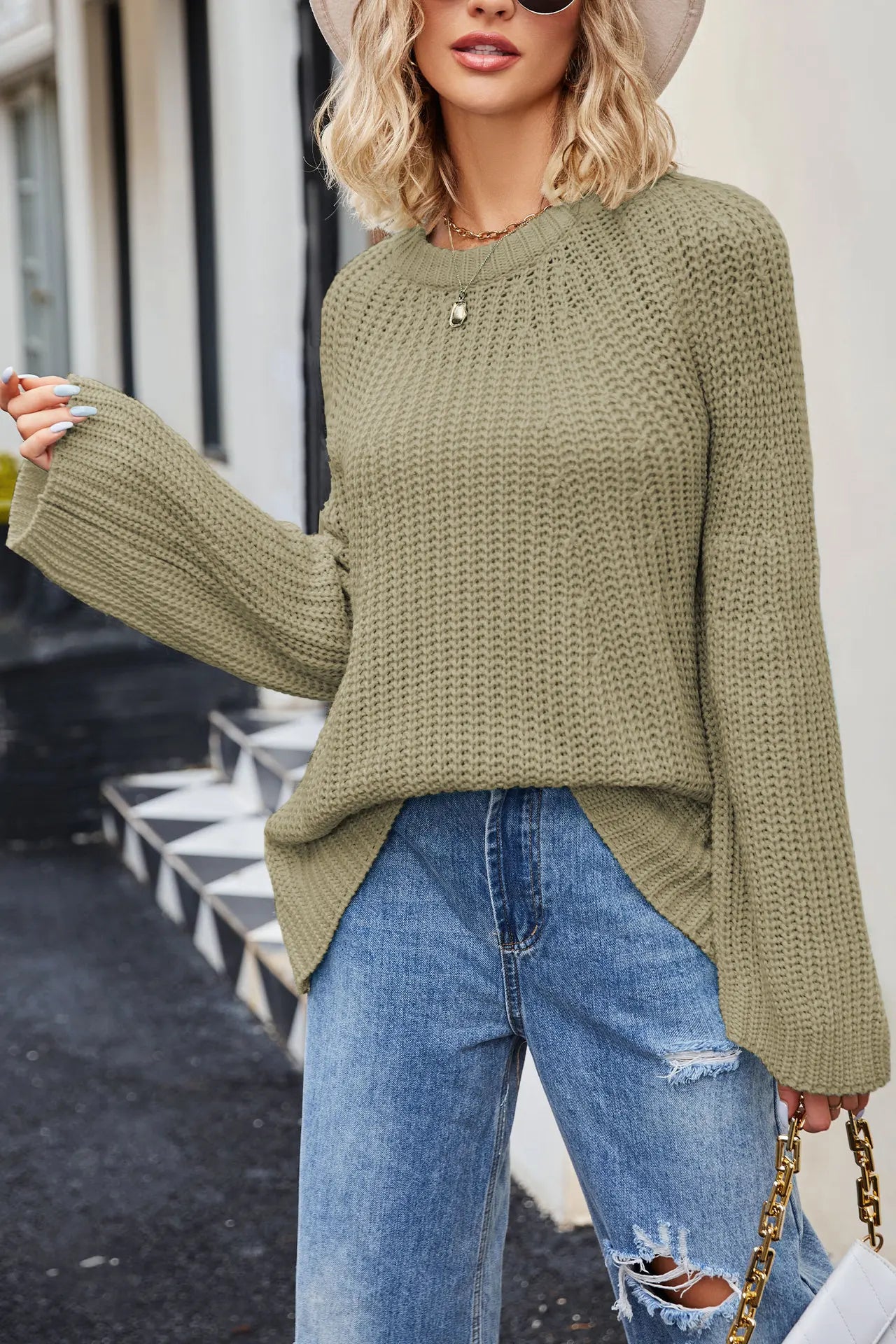 Soft Girl Cozy Oversized Knitted Sweater