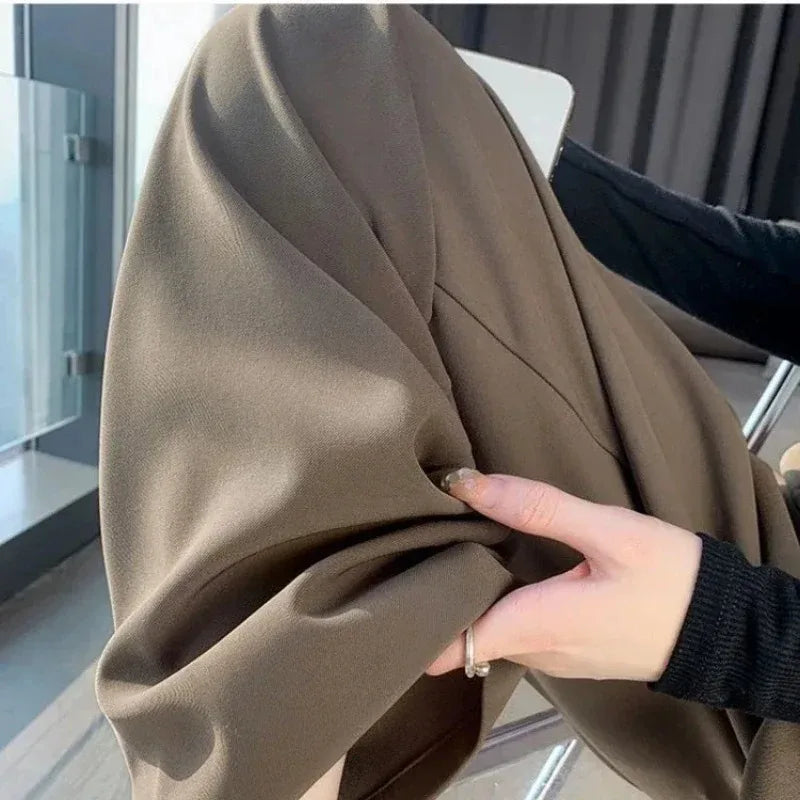 Corporate Girl Wide-leg Korean Style Pants