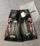 Y2K Vintage Patched Denim Jorts