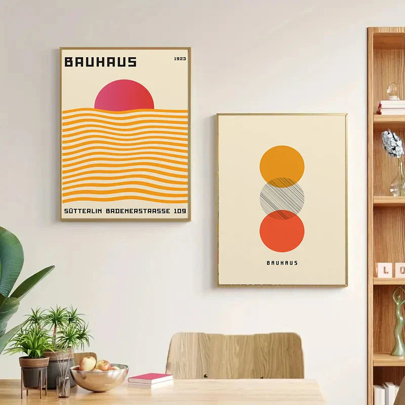 Póster geométrico naranja - Arte pop