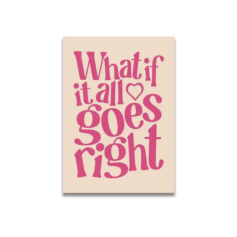 Vintage Pink Canvas Poster