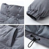Chaqueta acolchada de plumón para mujer, color gris