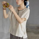 Vintage Ethnic Style Loose Fit T-Shirt