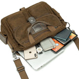 Retro Canvas Brown Messenger Bag