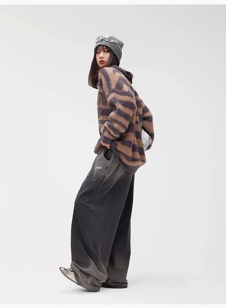 Sweatpants mit weitem Bein und Farbverlauf