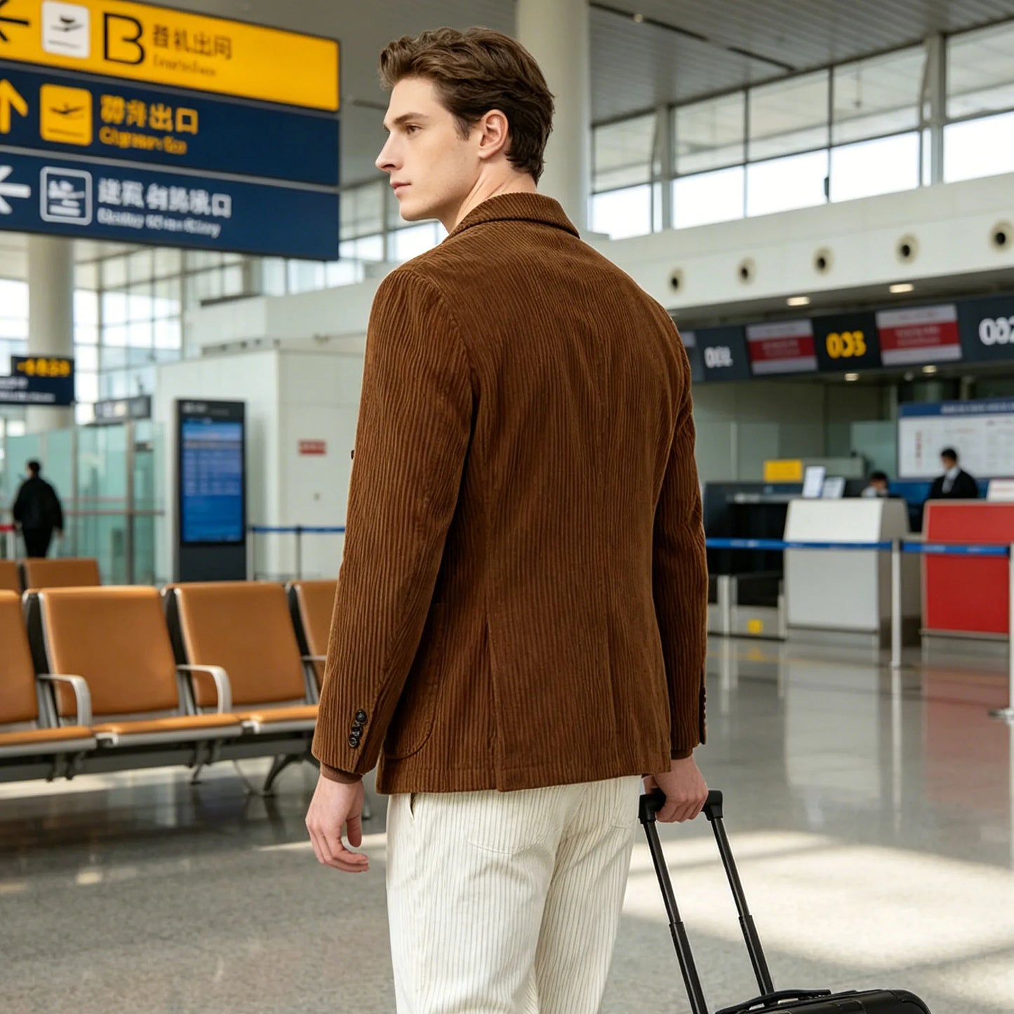 Men's Brown Corduroy Old Money Blazer