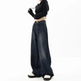 Y2k Women's High Waist Wide Jeans