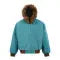 Wattierte Retro-Schnee-Kapuzen-Fell-Pufferjacke