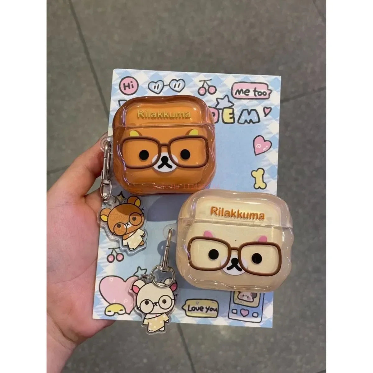 Funny Cartoon Stereo Glasses Airpods Cases
