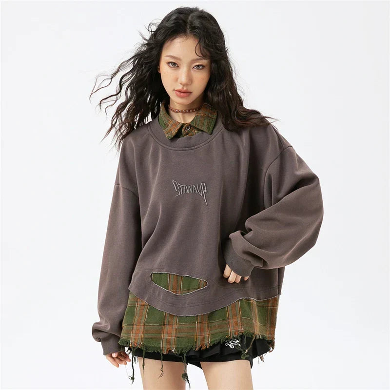 Classic Youthful Off-Shoulder Sweatshirt