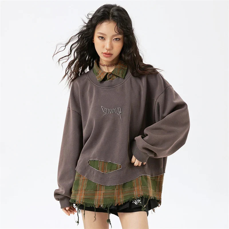 Classic Youthful Off-Shoulder Sweatshirt