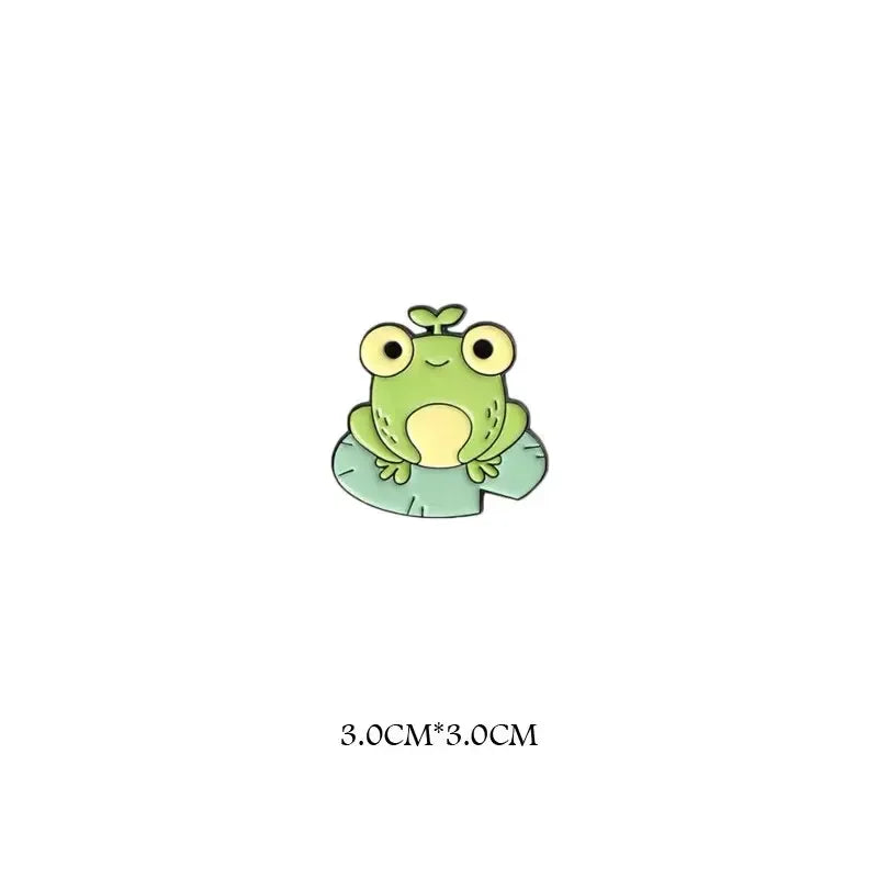 Middle Finger Frog Alloy Brooch