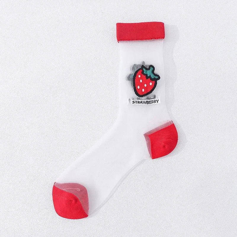 Summer Floral Crew Neck Socks