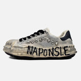 Retro Hand-Painted Graffiti Punk School Sneakers
