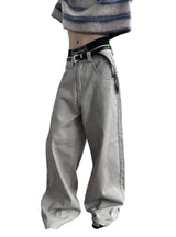 Herbstlich graue weite Hose