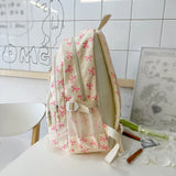 Coquette Core Bow Print School Backpack