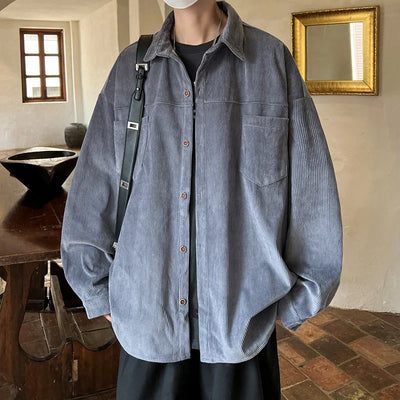 Camisa de pana lavada estilo vintage