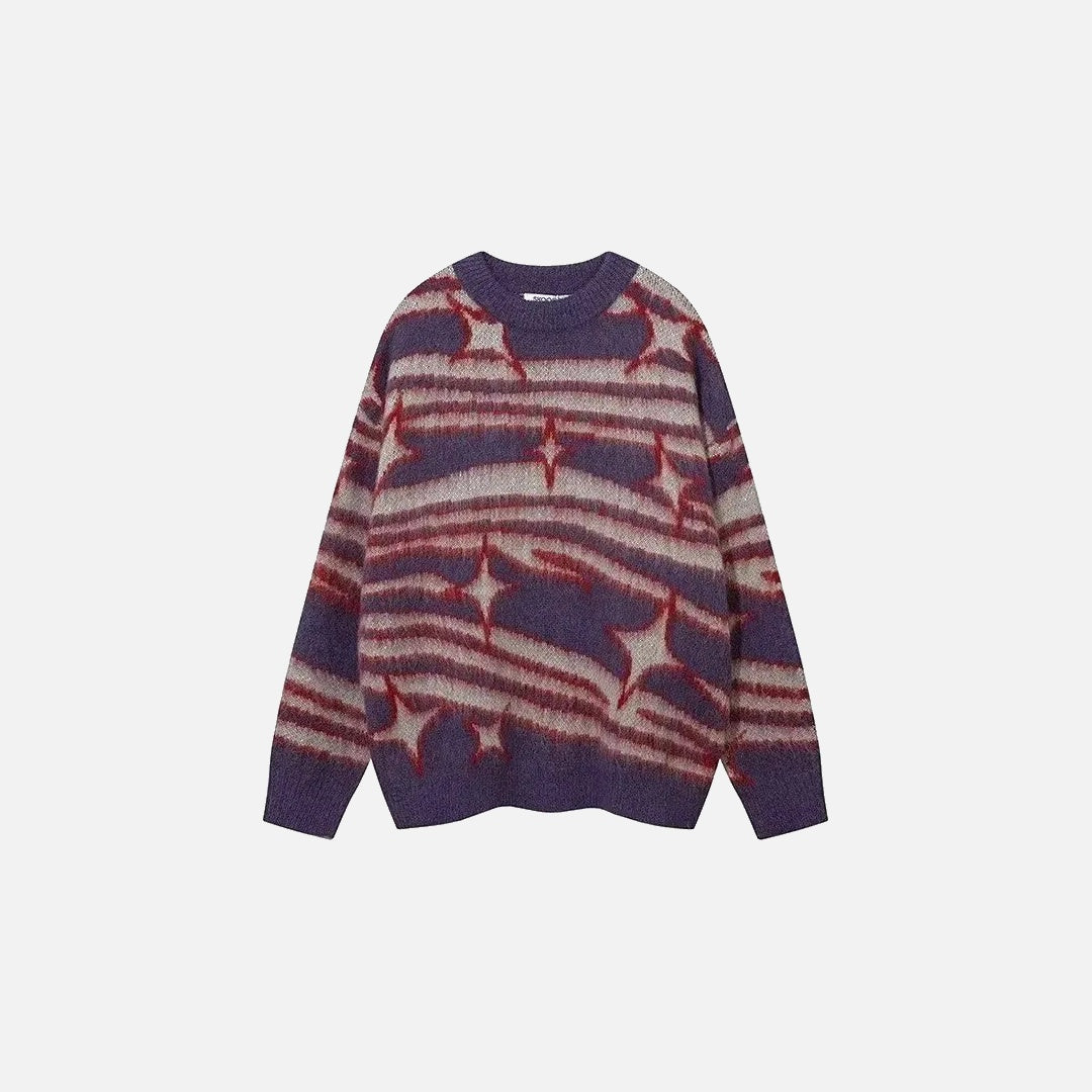 Star Cozy Warm Fuzzy Sweater