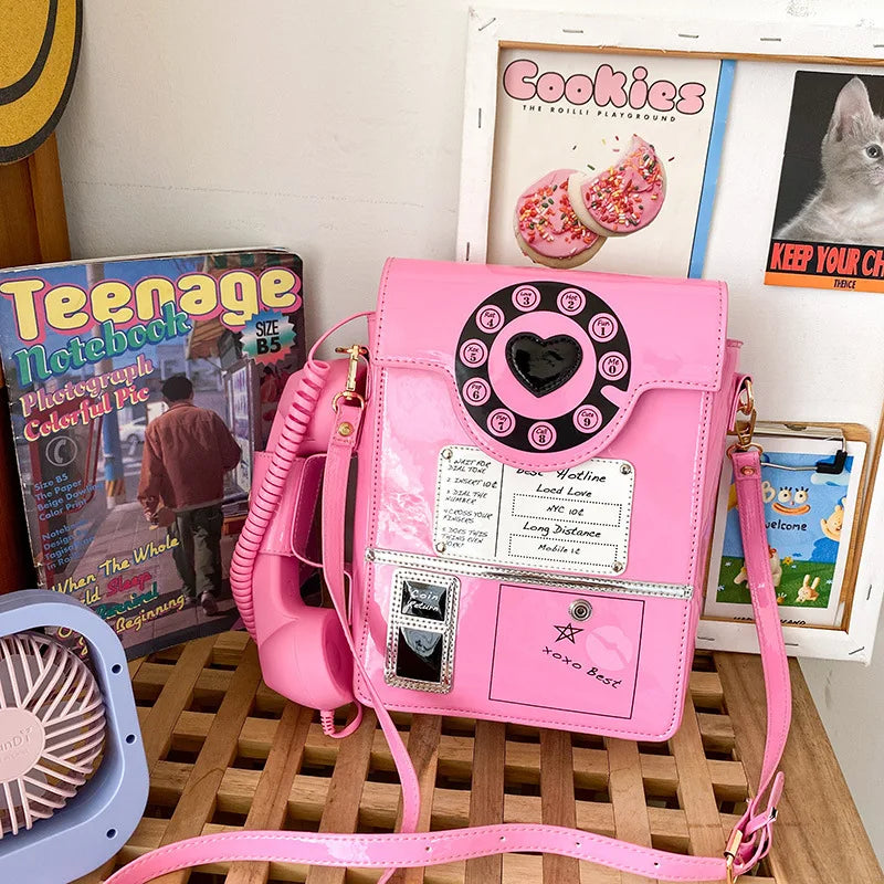 Weird Core Telephone Shaped Retro Bag