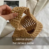 Knitting Crochet Tote Bags Summer Hand Woven