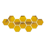 Hexagon 3D Mirror Wall Sticker