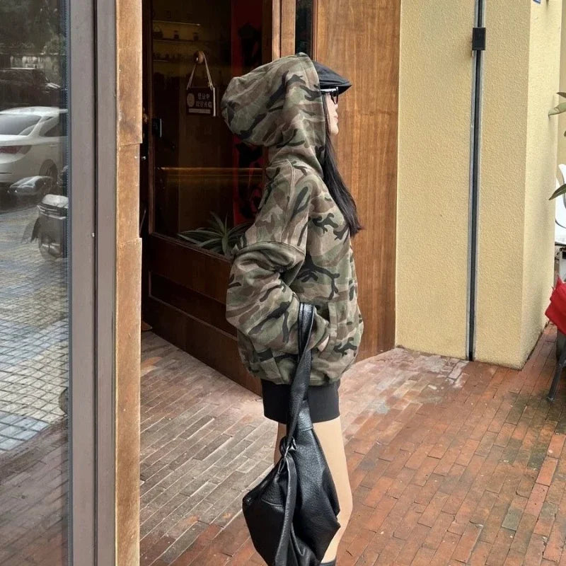 Camouflage Zip-up Hoodie