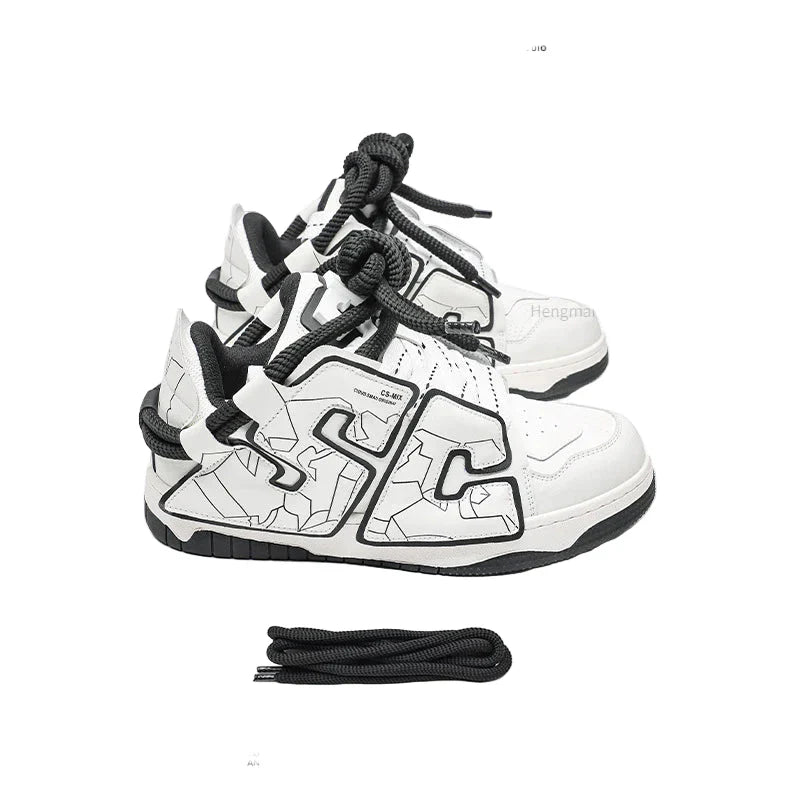 Retro Punk Bunte Schul-Sneaker