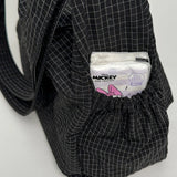 Korean Plaid Zipper Pleated Shoulder Bag