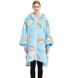 Lazy blanket Hooded Couple Zipper Pyjamas