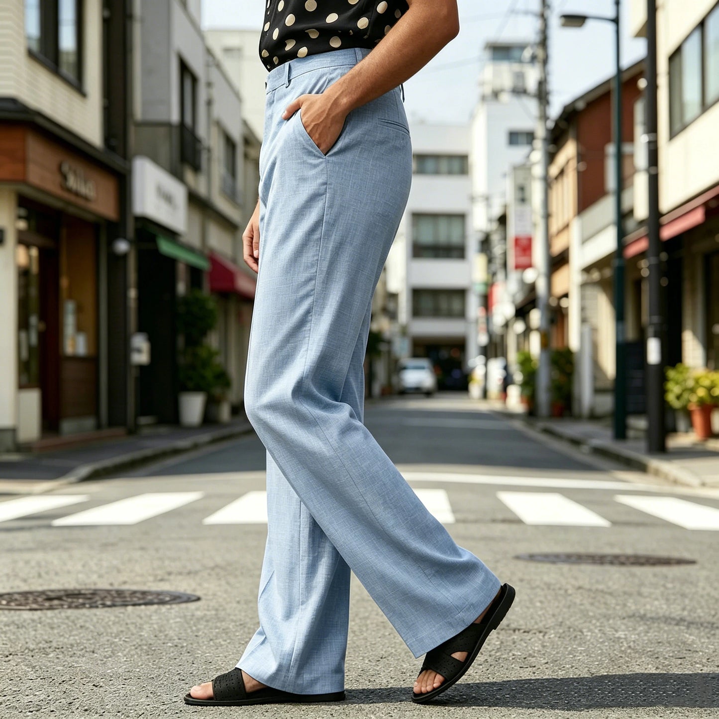 Old Money Micro Flare Pants High Waist Slim Fit