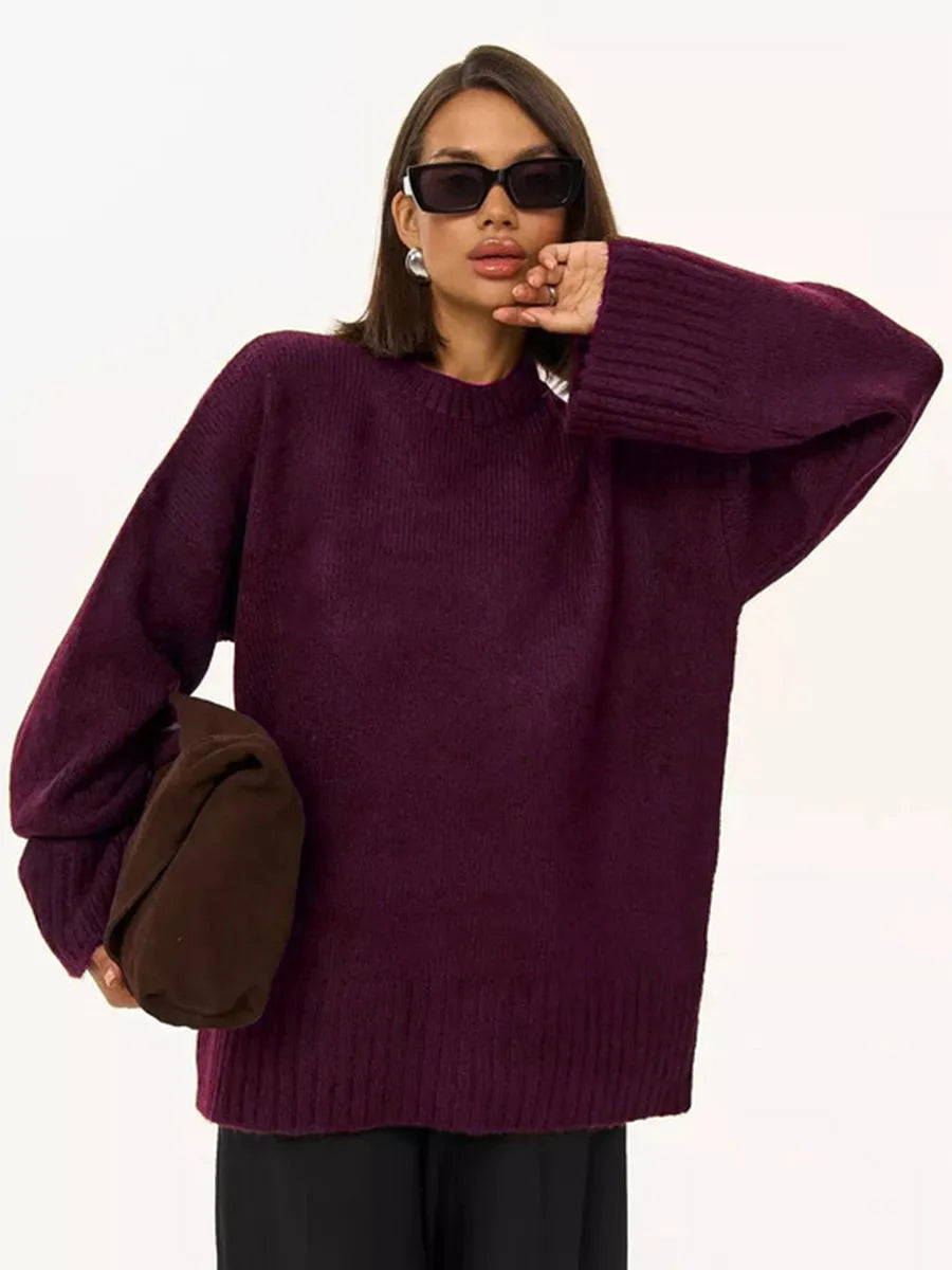 Brown Women's Oversized Cozy Sweater