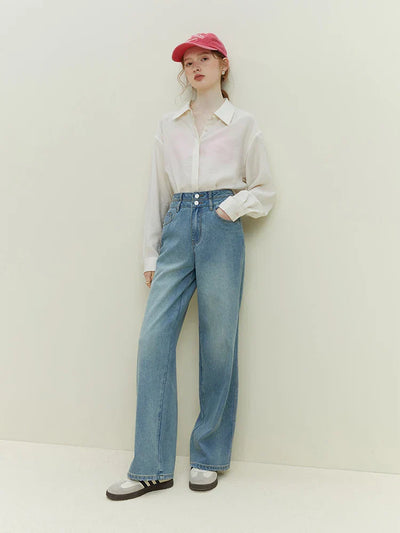 Vaqueros Retro de Talle Alto Estilo Vintage