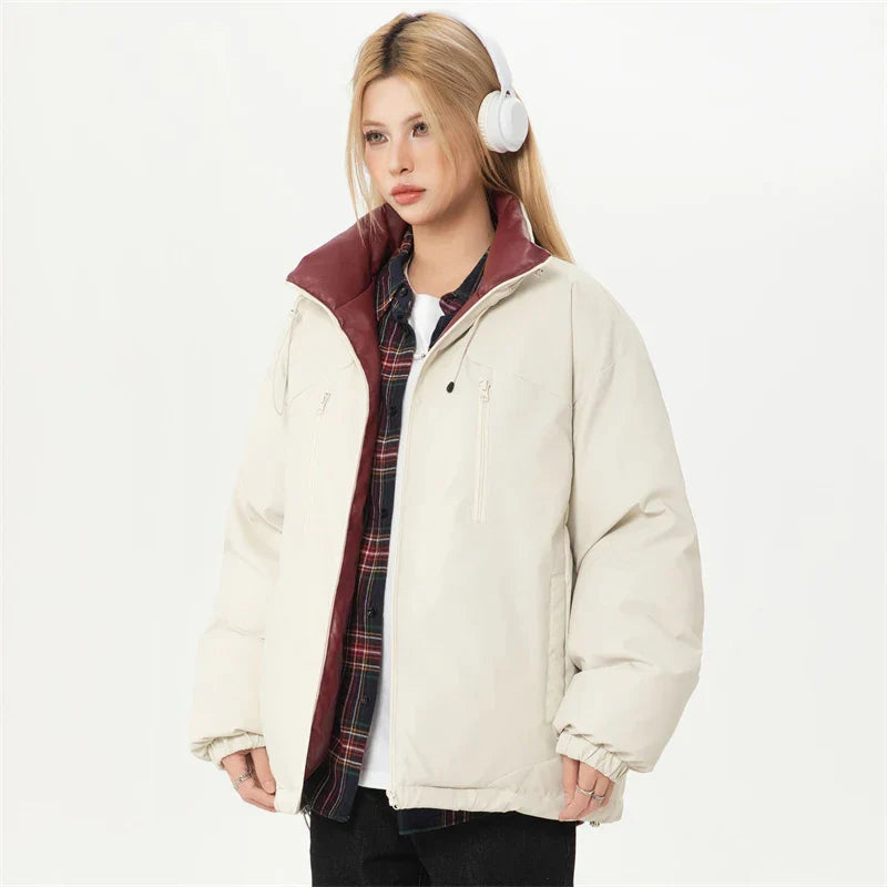 Heavy High Collar Winter Puffer Jacket
