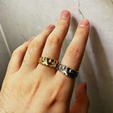 Vintage Gothic Art Open Ring