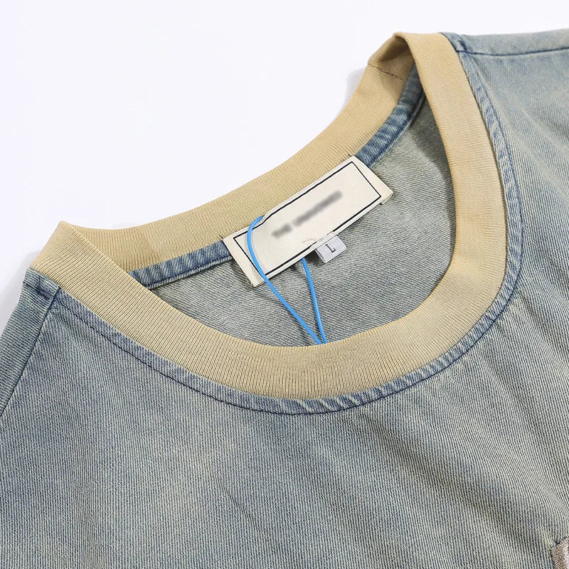 Hip Hop Letter Embroidered Oversized T-Shirt