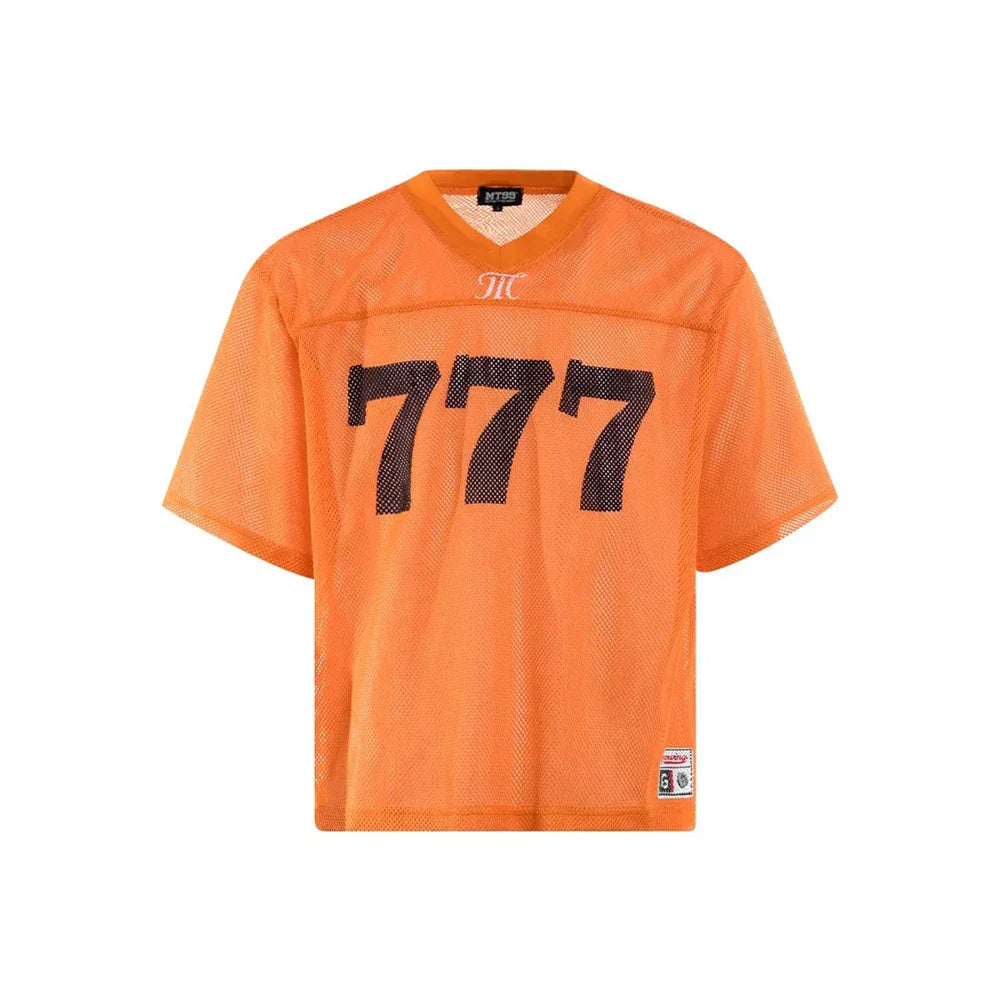 777 Breathable Mesh Hollow Retro T-Shirt