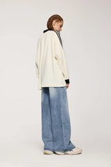 Faded Washed Wide Leg Jeans