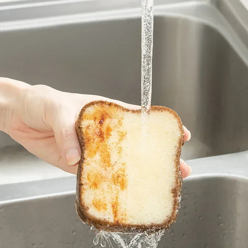 Cute Toast Dishwashing Sponge